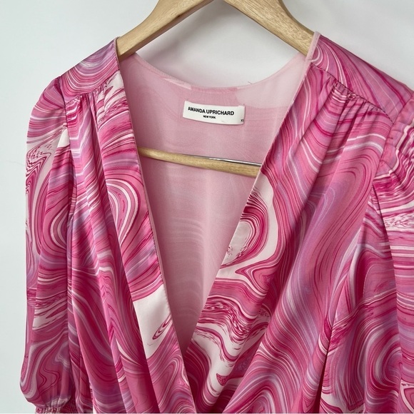 Amanda Uprichard Arber Dress in Pink Swirl - Picture 15 of 15